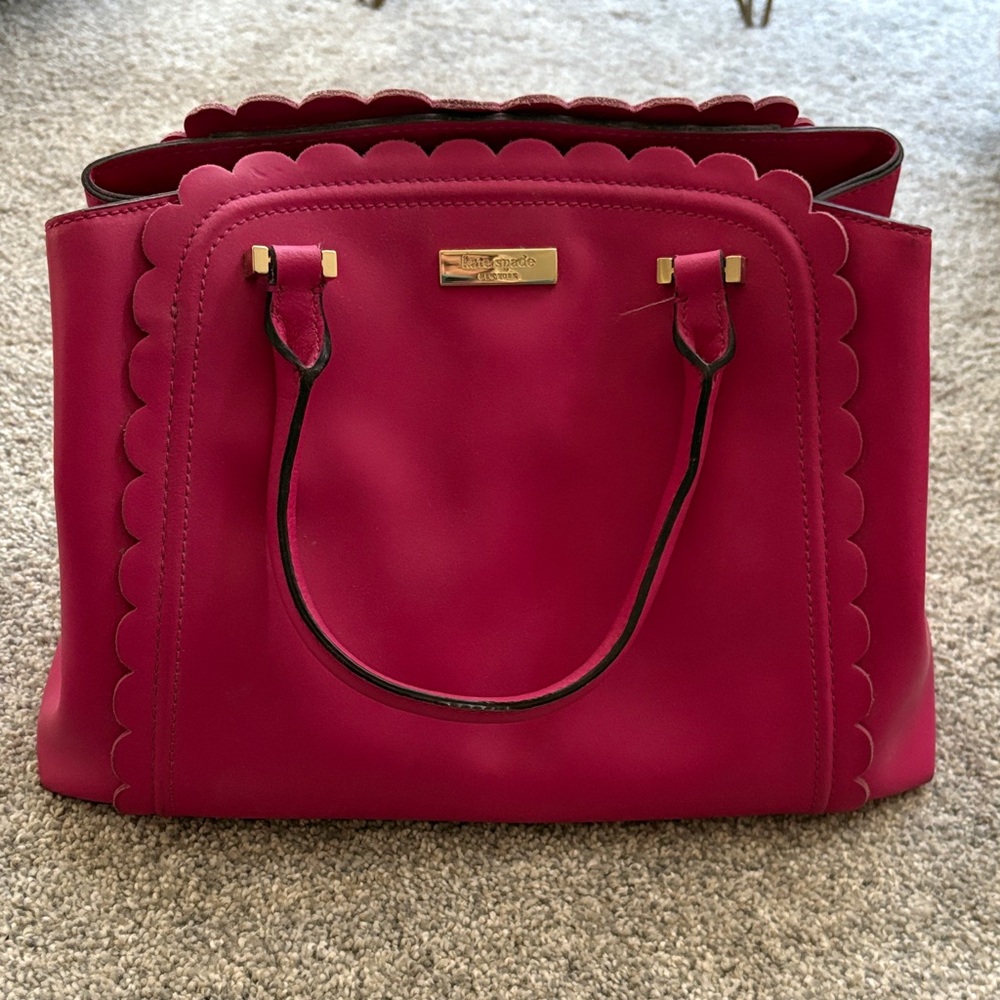 Kate Spade Fuchsia Scalloped Tote